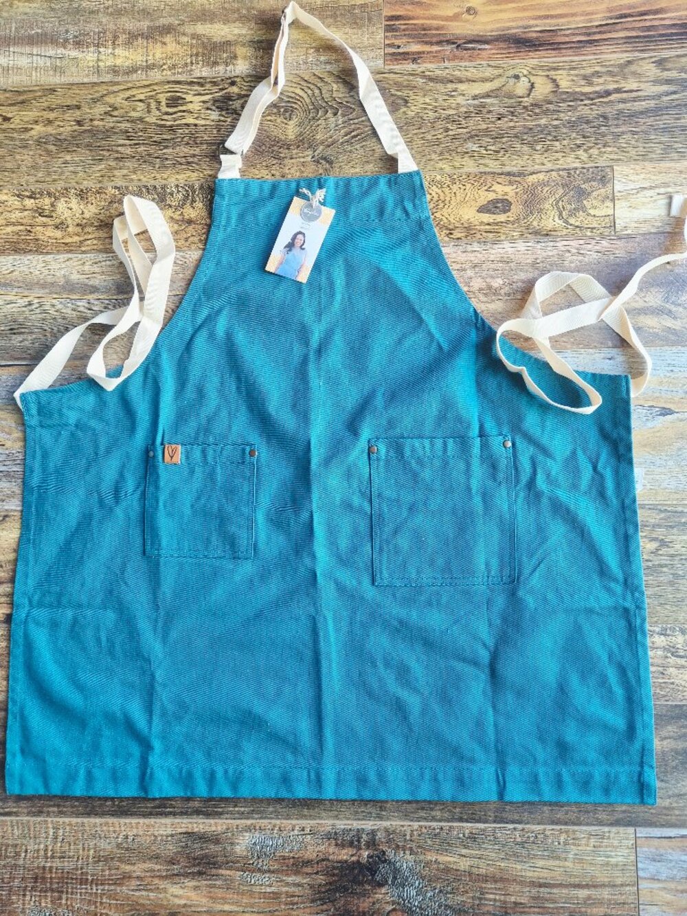 NEW Ayesha Curry KAF HOME Twill Cotton Apron Pockets Adjustable Strap Green